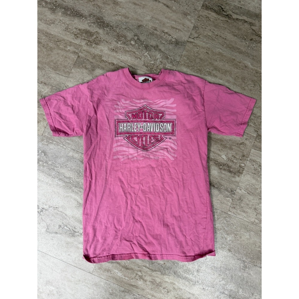 Harley Davidson Shirt -  Kids Medium 10/12 - Pink - Chesters Mesa Arizona